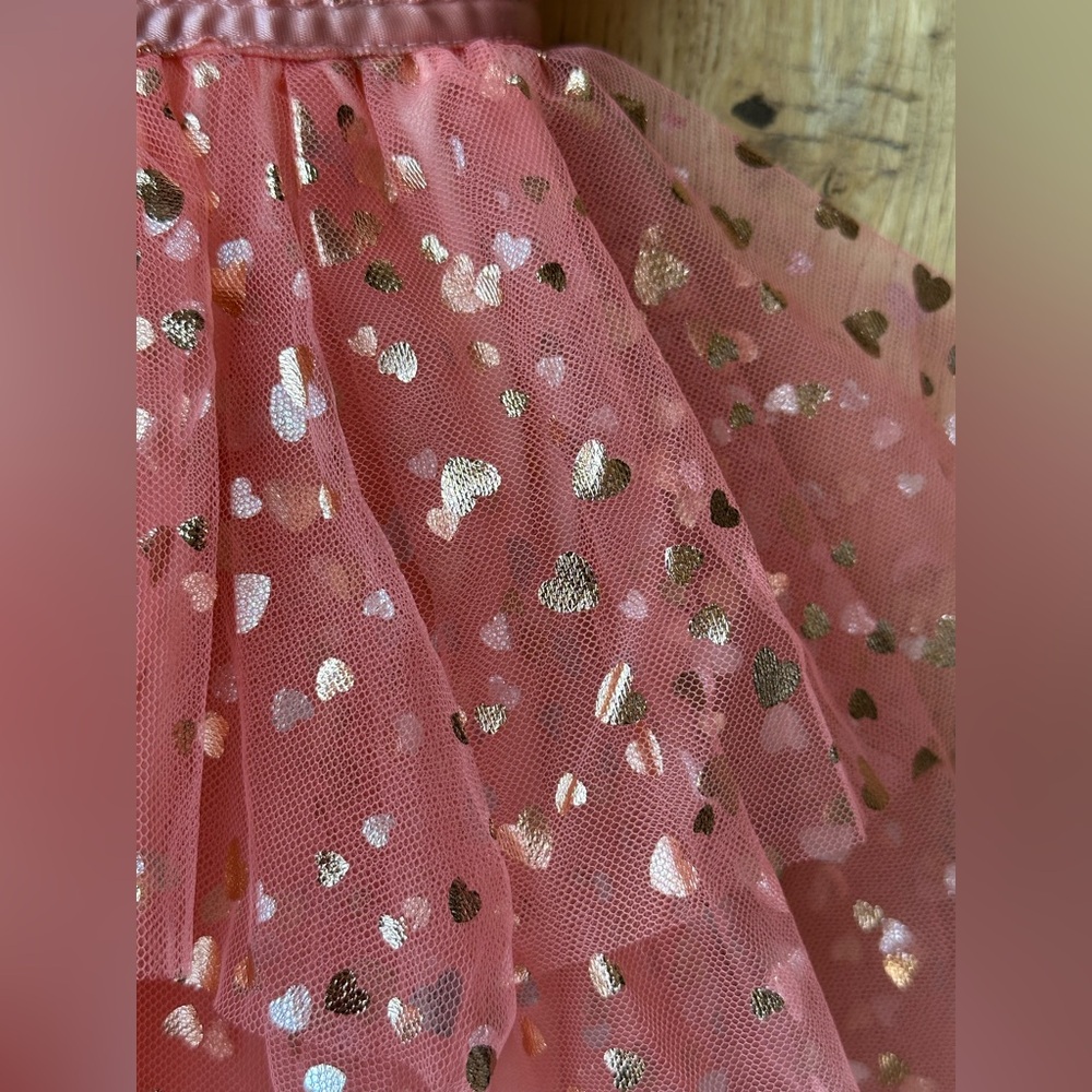 Nanette Lepore Girls Pink Tulle Metallic Gold Stars Dress size 4 - Picture 5 of 11